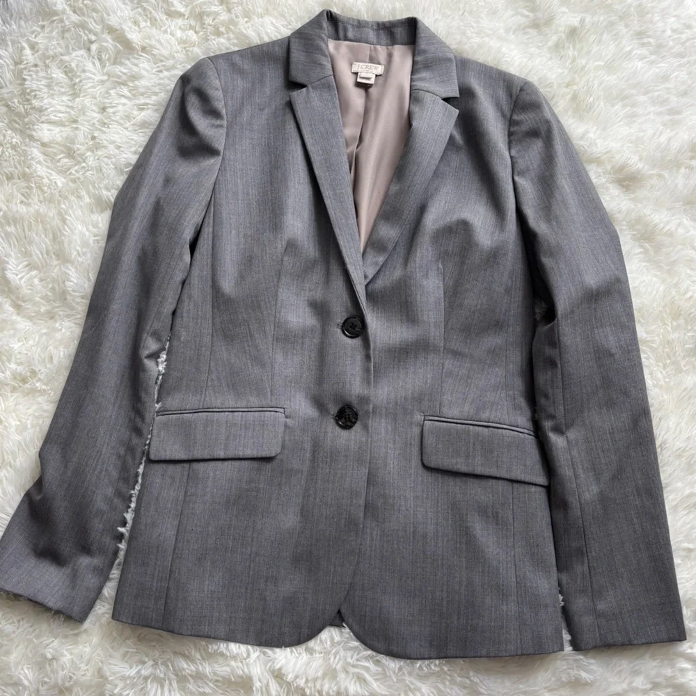 J Crew Wool-Blend Blazer Classic Suit Jacket - Picture 1 of 5